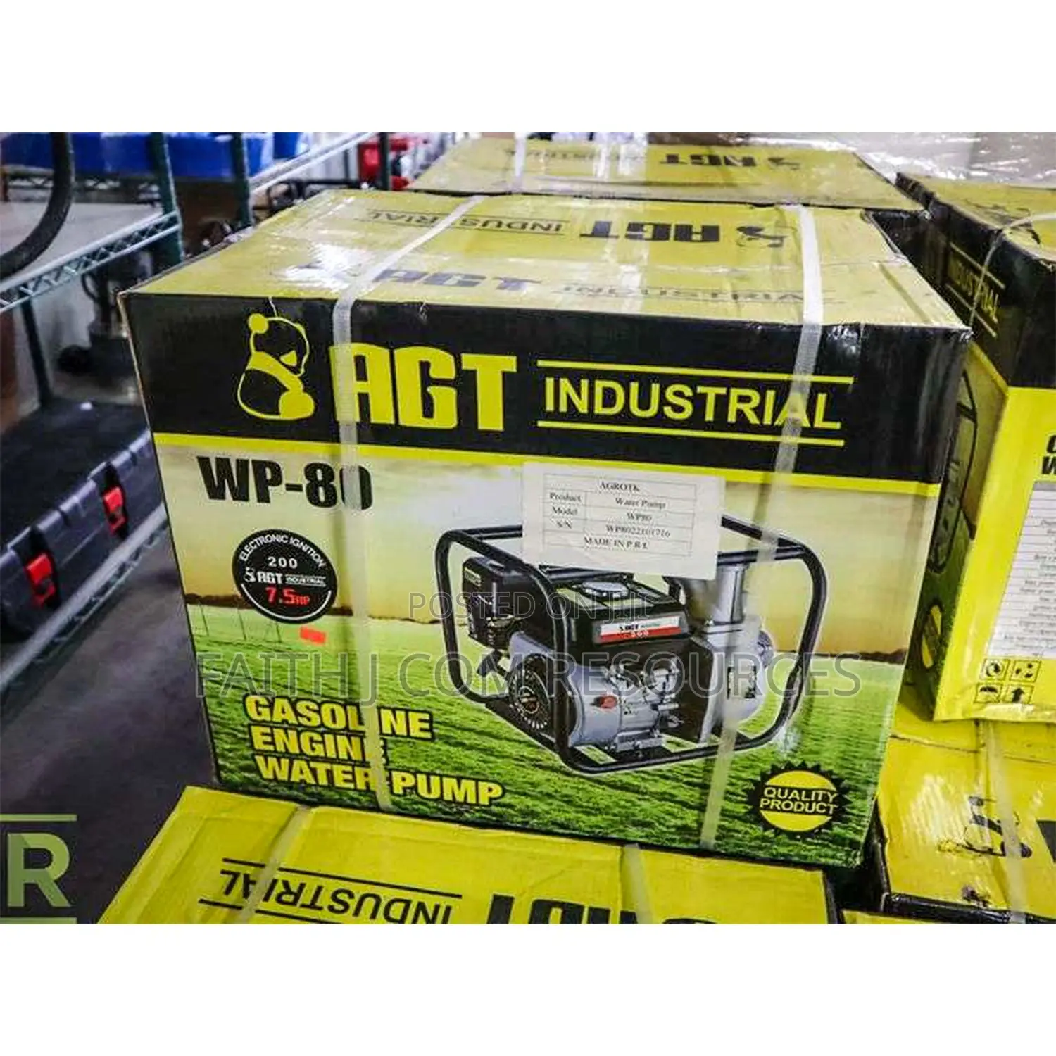 AGT Industrial Gasoline Water Pump Engine (Wp-80)