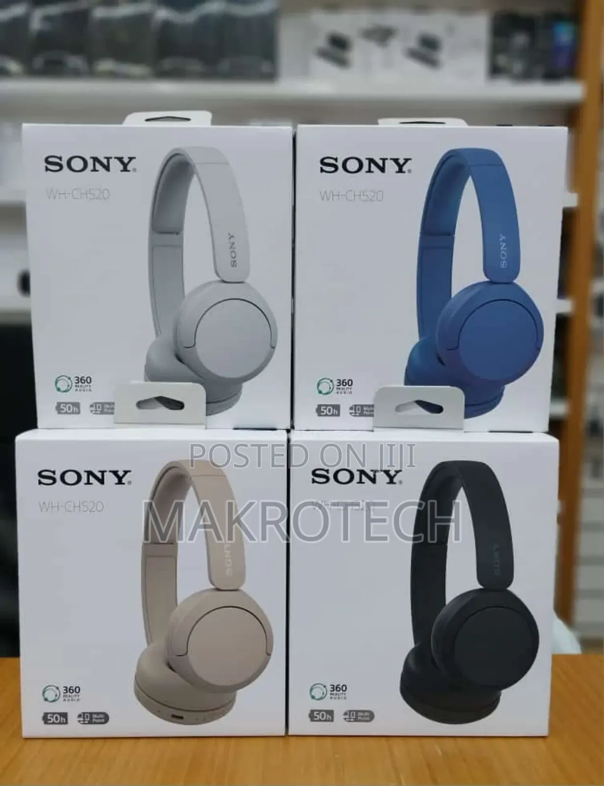 Sony Wh-ch520 Wireless Headphones Bluetooth On-ear Headset