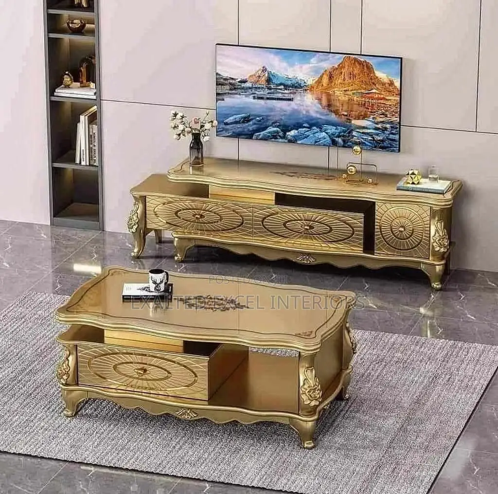High Quality Luxury TV Stand and Center Table
