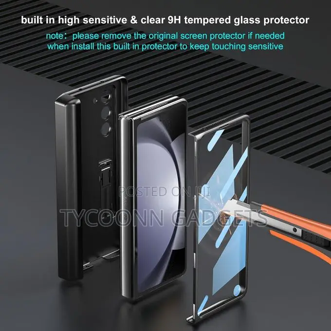 Samsung Z Fold 5 Case With Built in Hidden Slim S Pen Holder