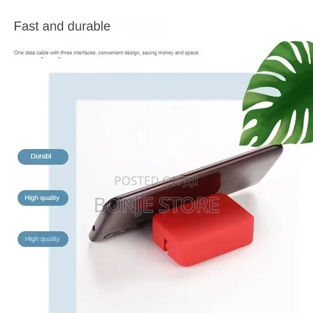3-1 Charging Cable Roll Retractable Bracket With Phone Stand