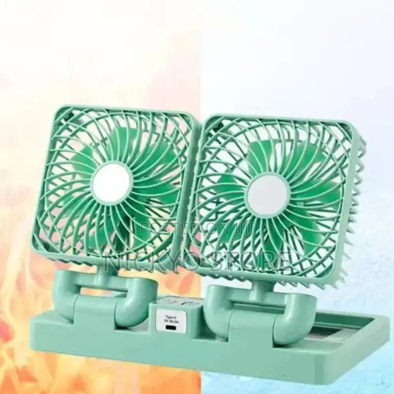 Double Head Rechargeable/Solar Fan