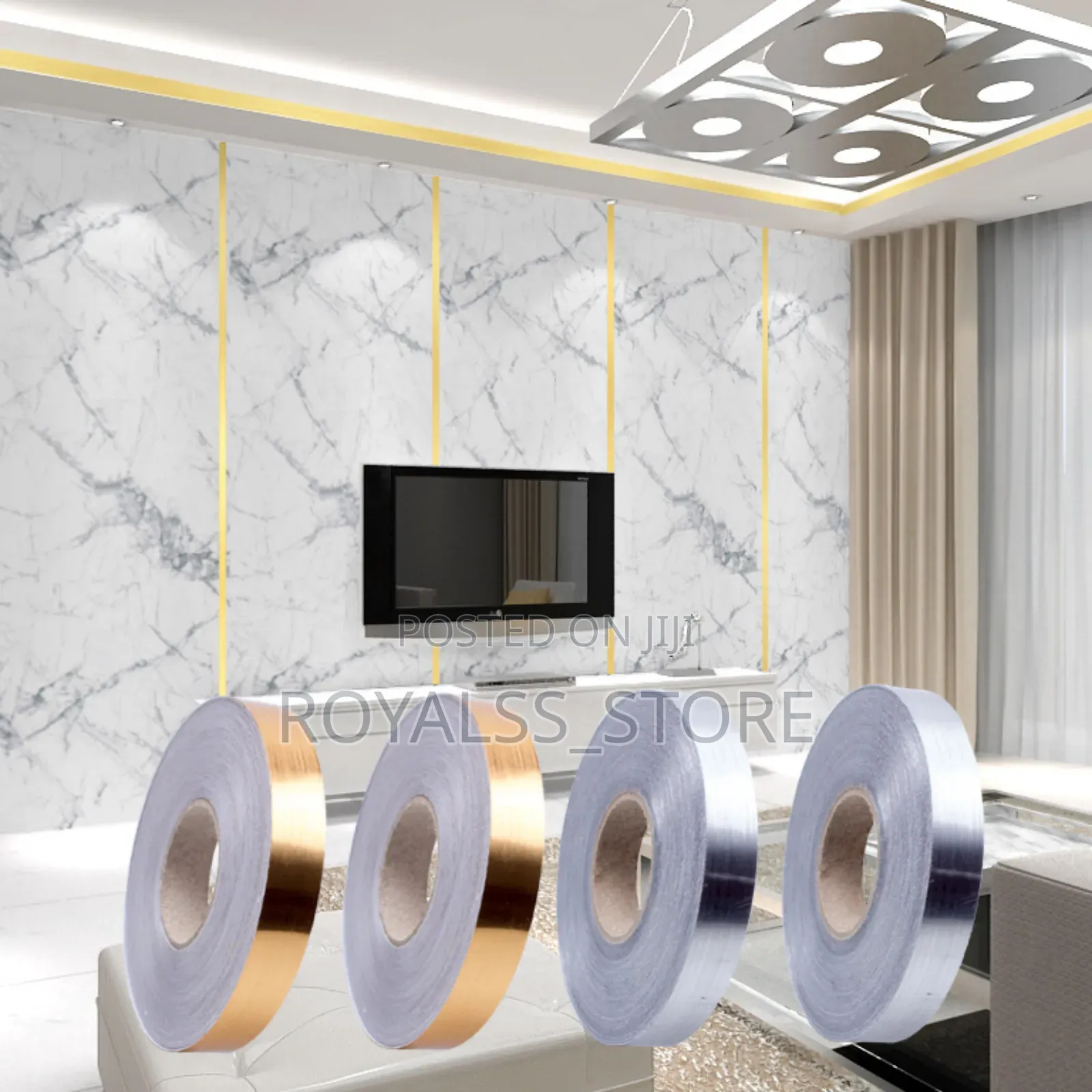 50 Meters Gold and Silver Wall Decorative Tape
