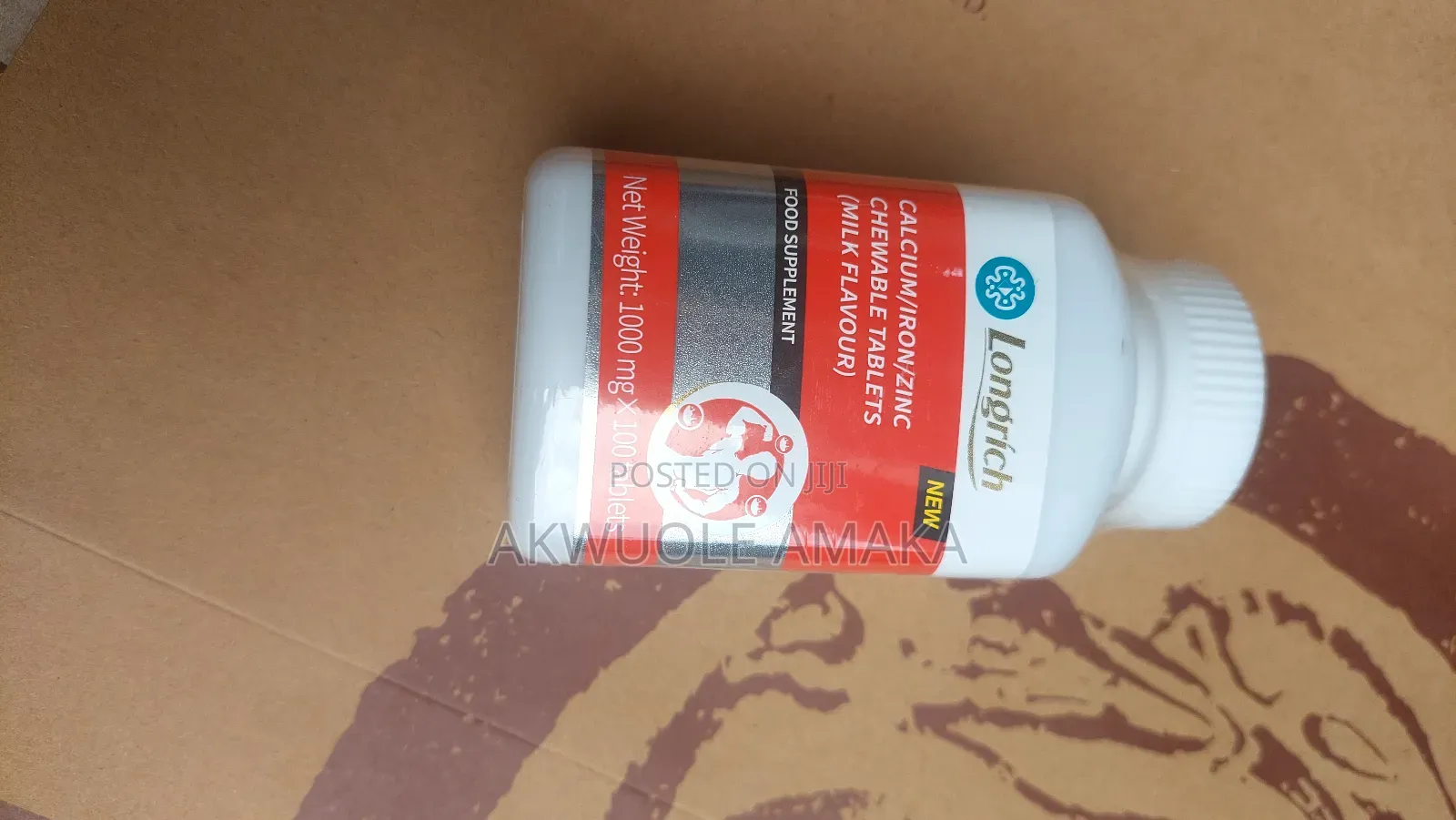New Longrich Calcium/Iron/Zinc Chewable Tablets Milk Flavour