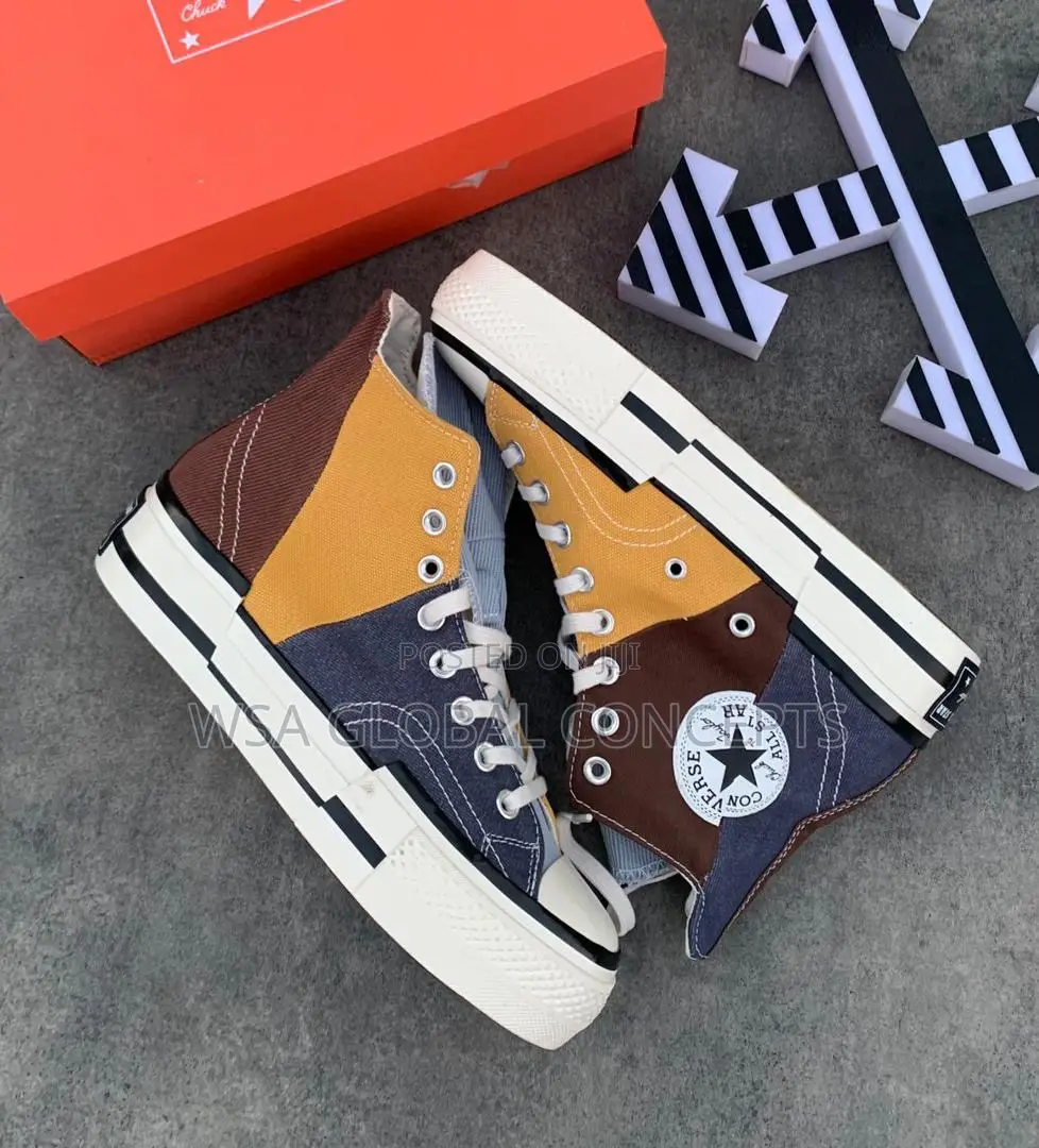 Converce Chuck Taylor High PLUS Yellow Brown Sneakers