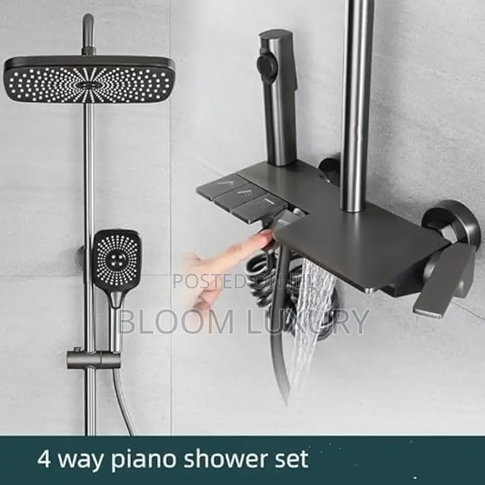 High Quality Black Standing Shower