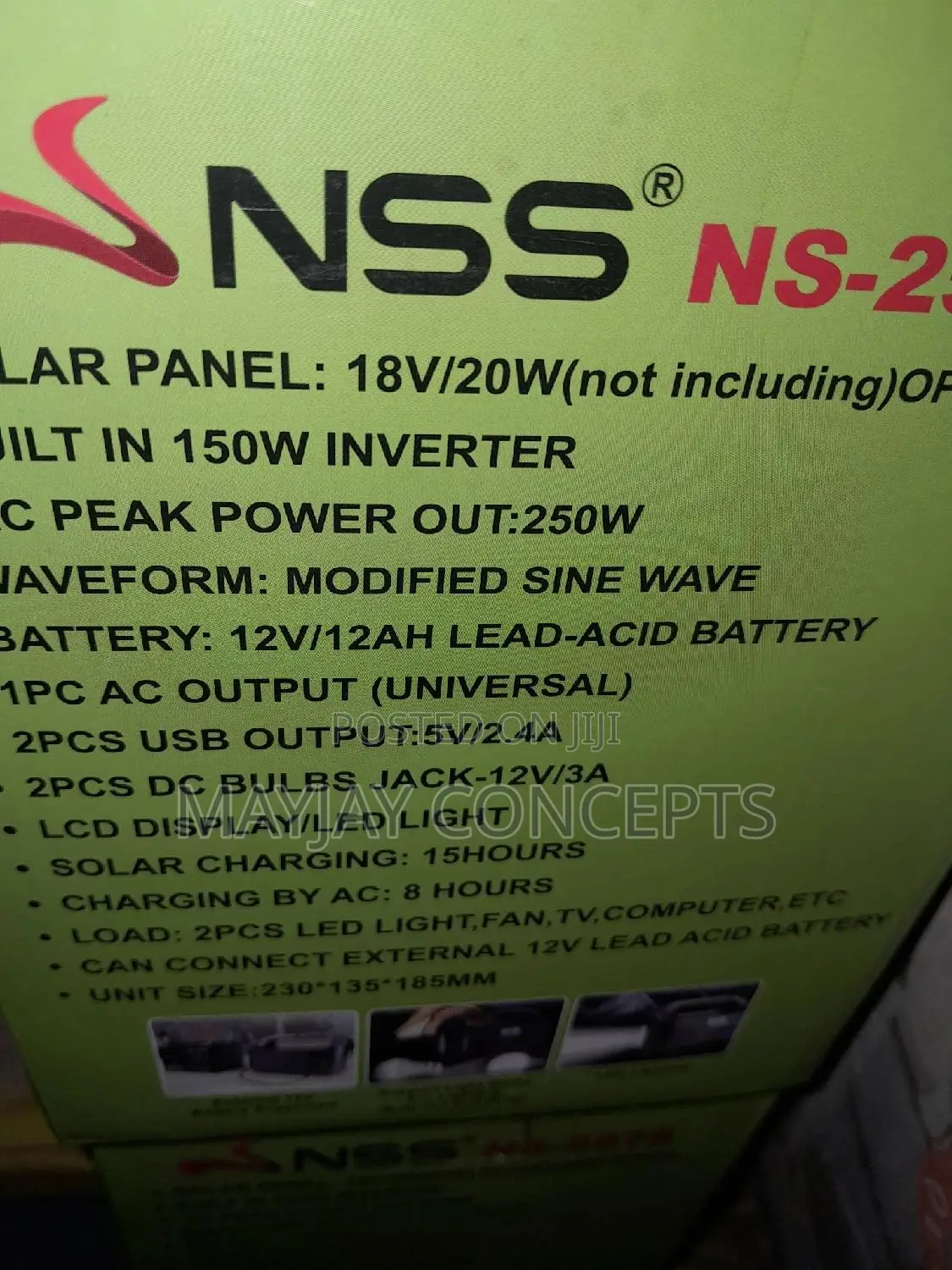 NSS 150W Solar Generator+Solar Panel for Tv,Laptop,Fan
