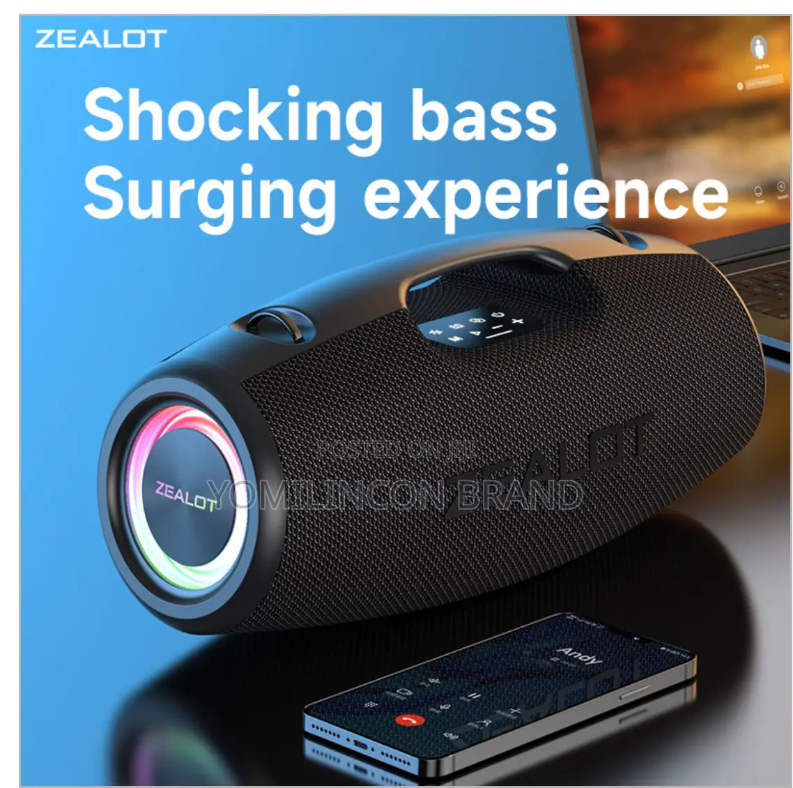 ZEALOT Bluetooth S78 Wireless Speaker - Black