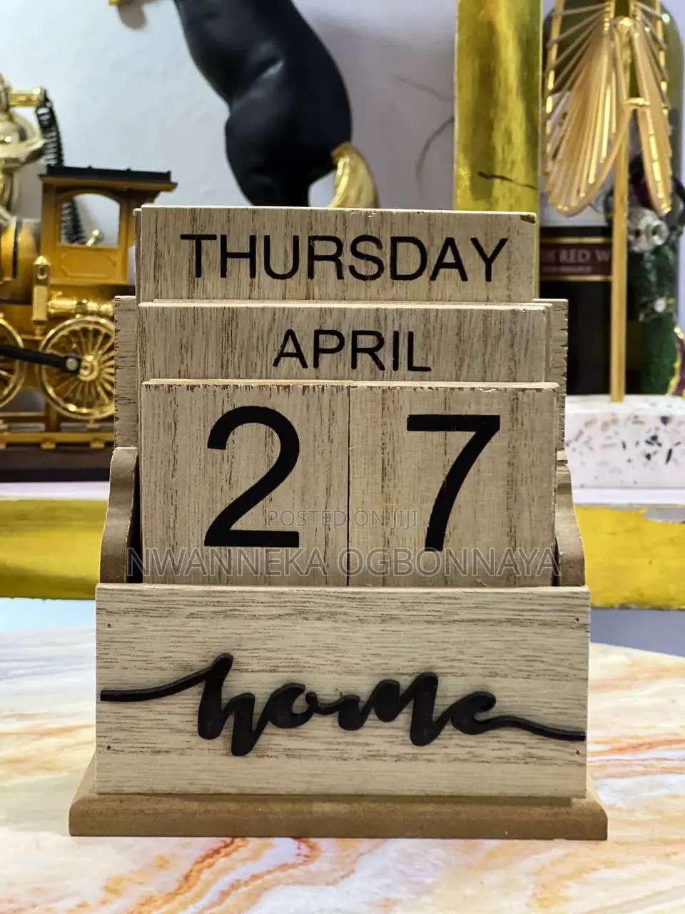 Wooden Retro Perpetual Calendar Rustic Calendar