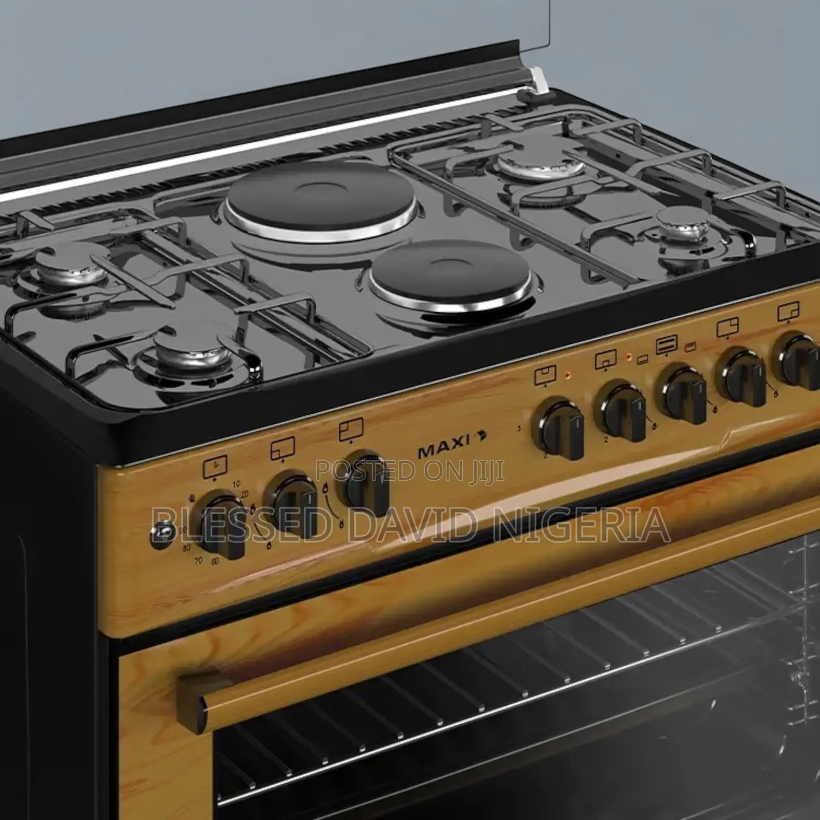 Maxi 60*90 (4+2) Burner Gas Cooker Wood