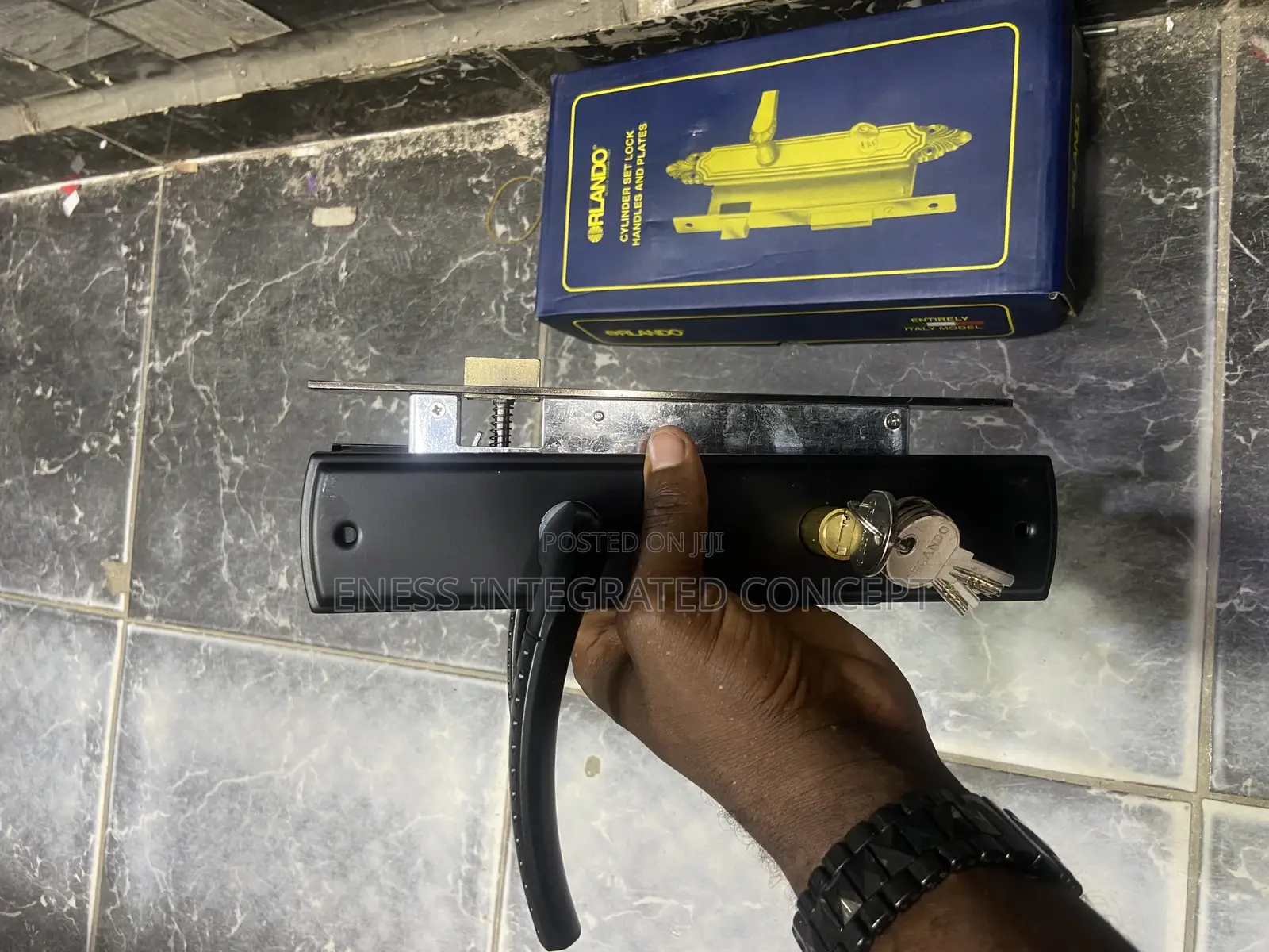 Orlando Black Coated Handle Door Lock Series