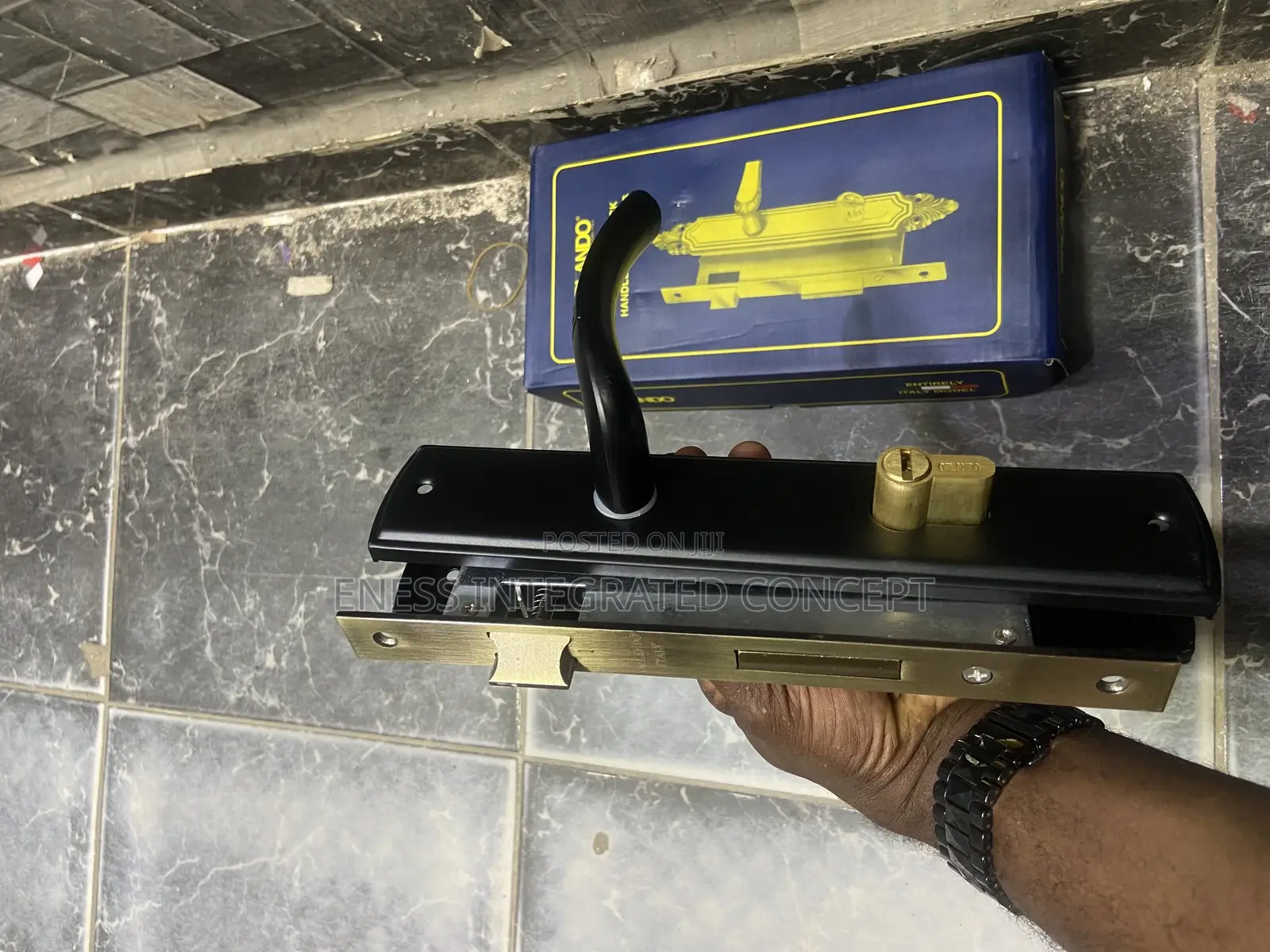 Orlando Black Coated Handle Door Lock Series