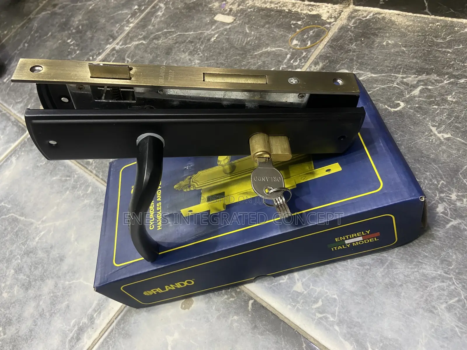 Orlando Black Coated Handle Door Lock Series