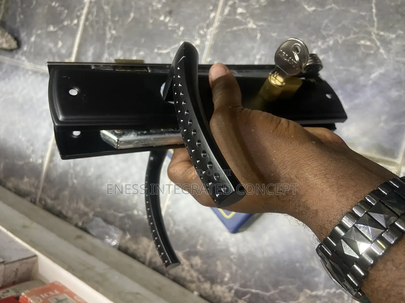 Orlando Black Coated Handle Door Lock Series