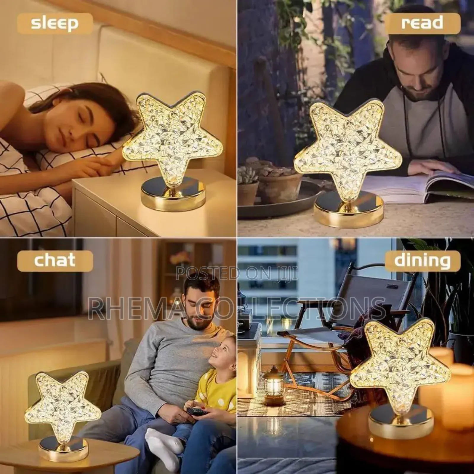 3D Rechargeable Starlight Crystal Touch Home Decor