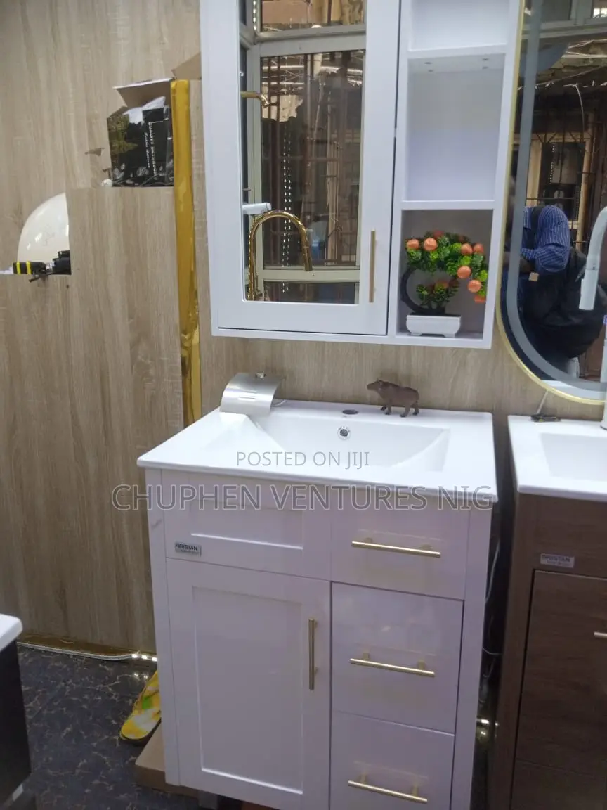 Bathroom Vanity With Washing Hand Basin and Mirror