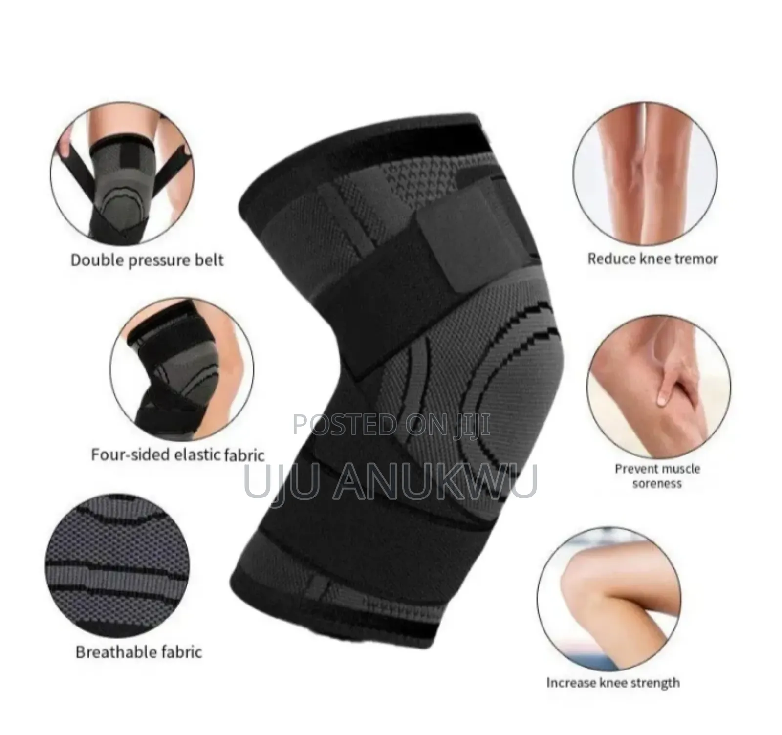 Premium Double Compression Knee Brace/ Protector/Guard- 1pcs