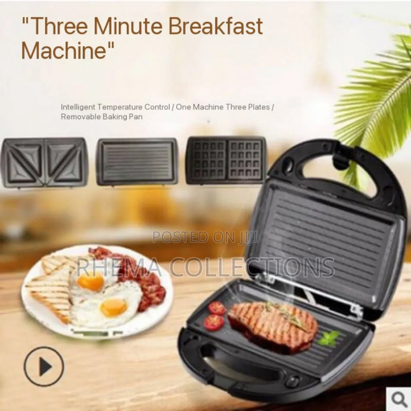 3in1 Sandwich,Waffle,Panini Toaster Breakfast Maker