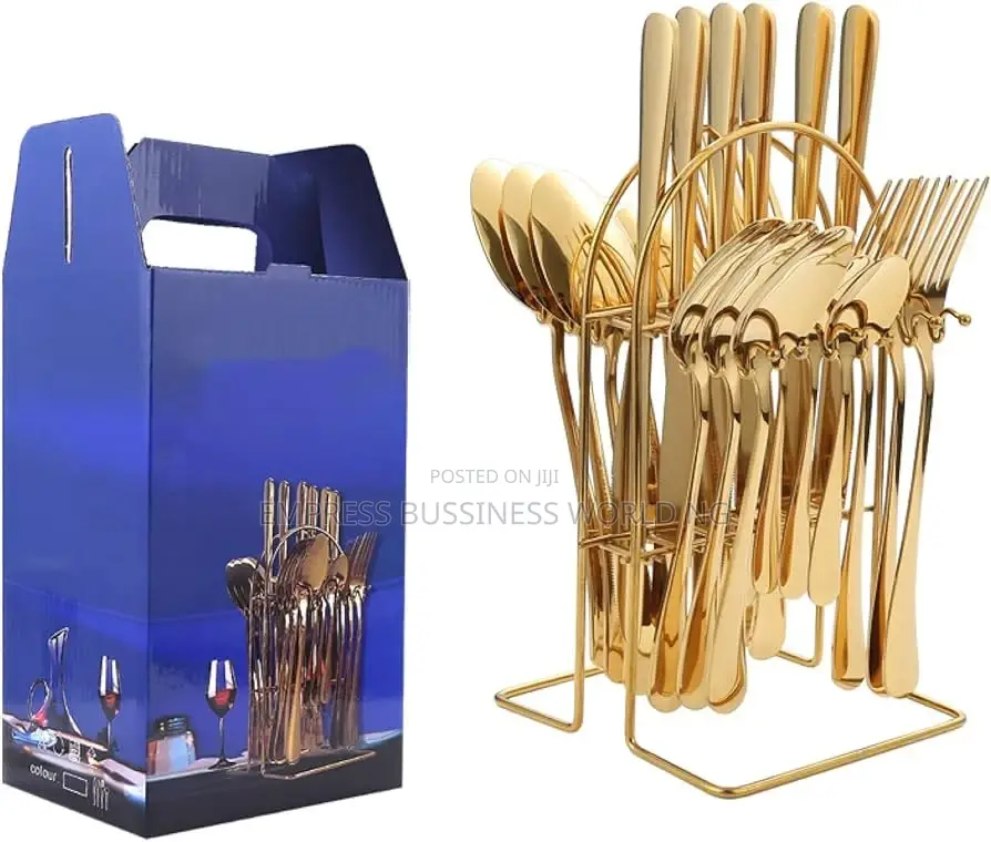 Set of Gold and Silver Cutlery -24 Pieces