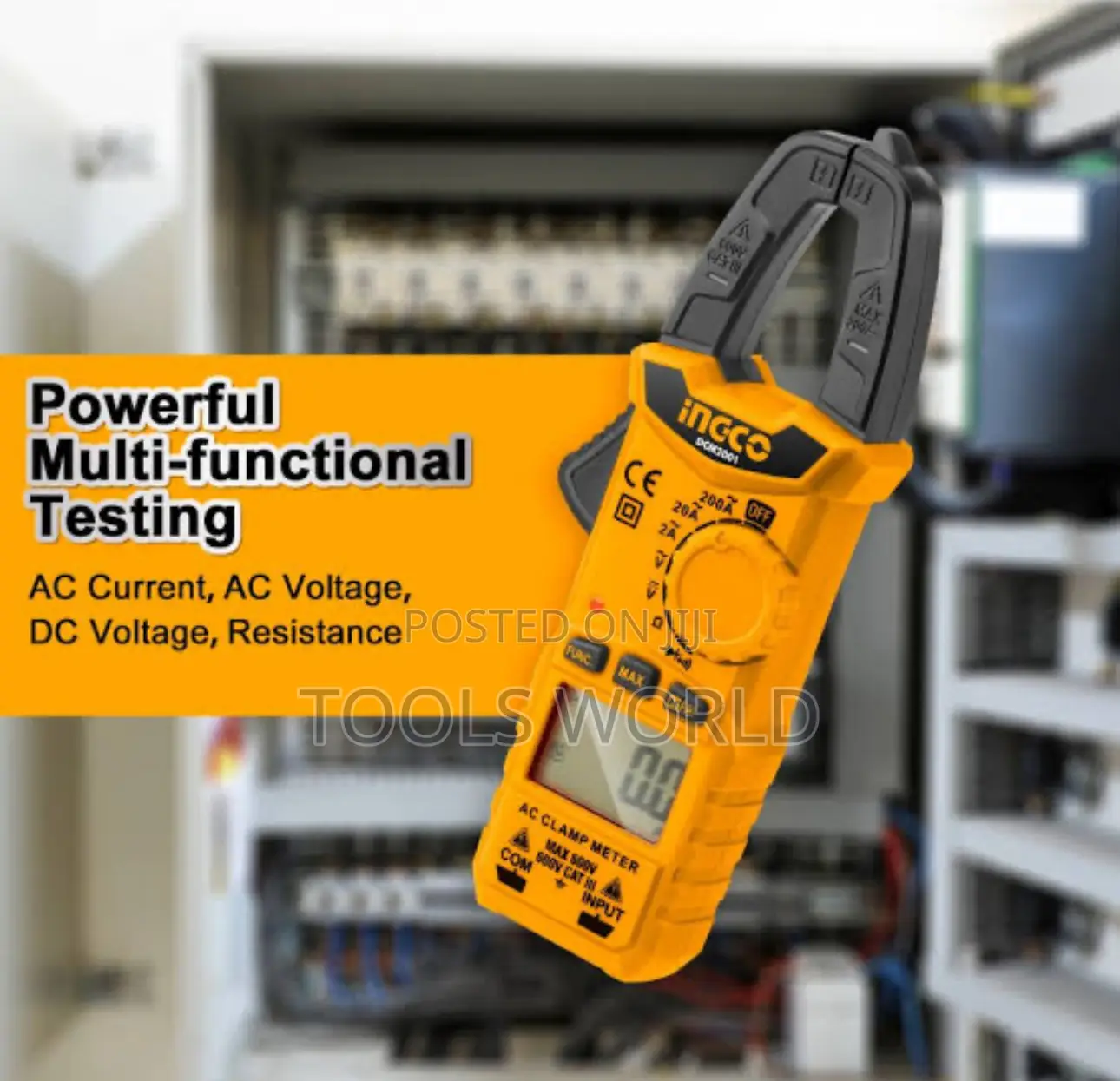 Ingco Dcm2001 Digital Clamp Meter Electrical Tester 200a
