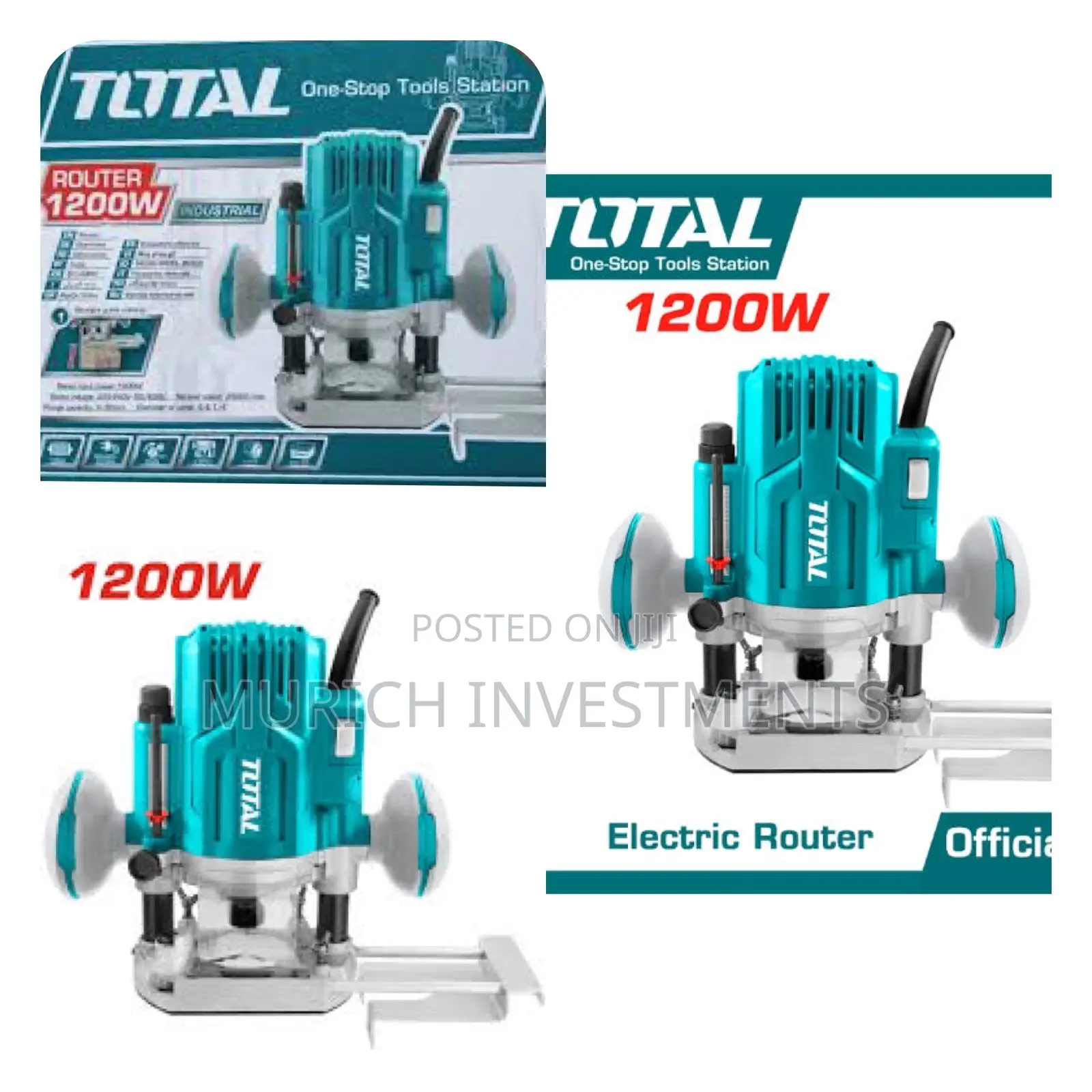 TOTAL 1200W Electric Router 6mm,8mm And 12mm