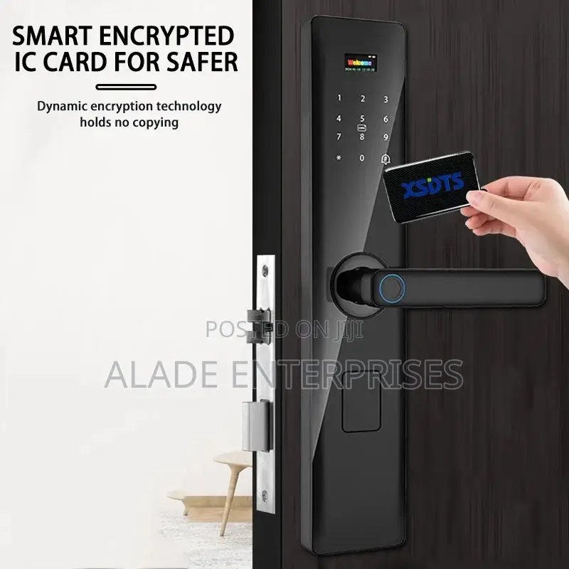 Tuya Digital Door Lock Wooden Door for Apartment Office Use