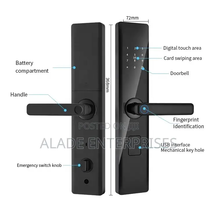 Product TUYA WIFI Fingerprint Lock Remote Unlock Card Key 