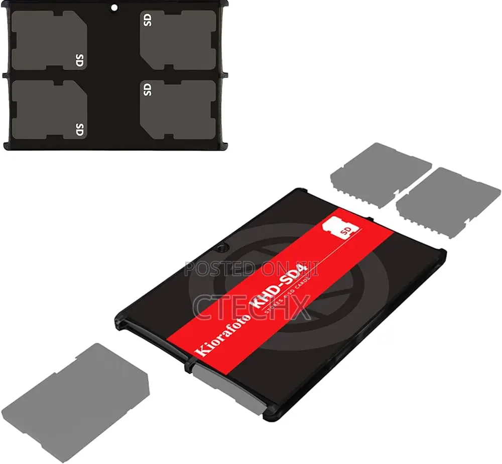Protective Memory Card Holder - Storage 4 SD Cards