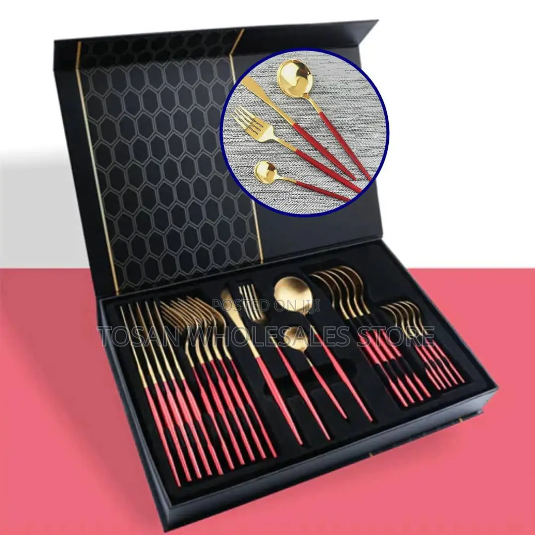 24pcs Gold Dinnerware Set