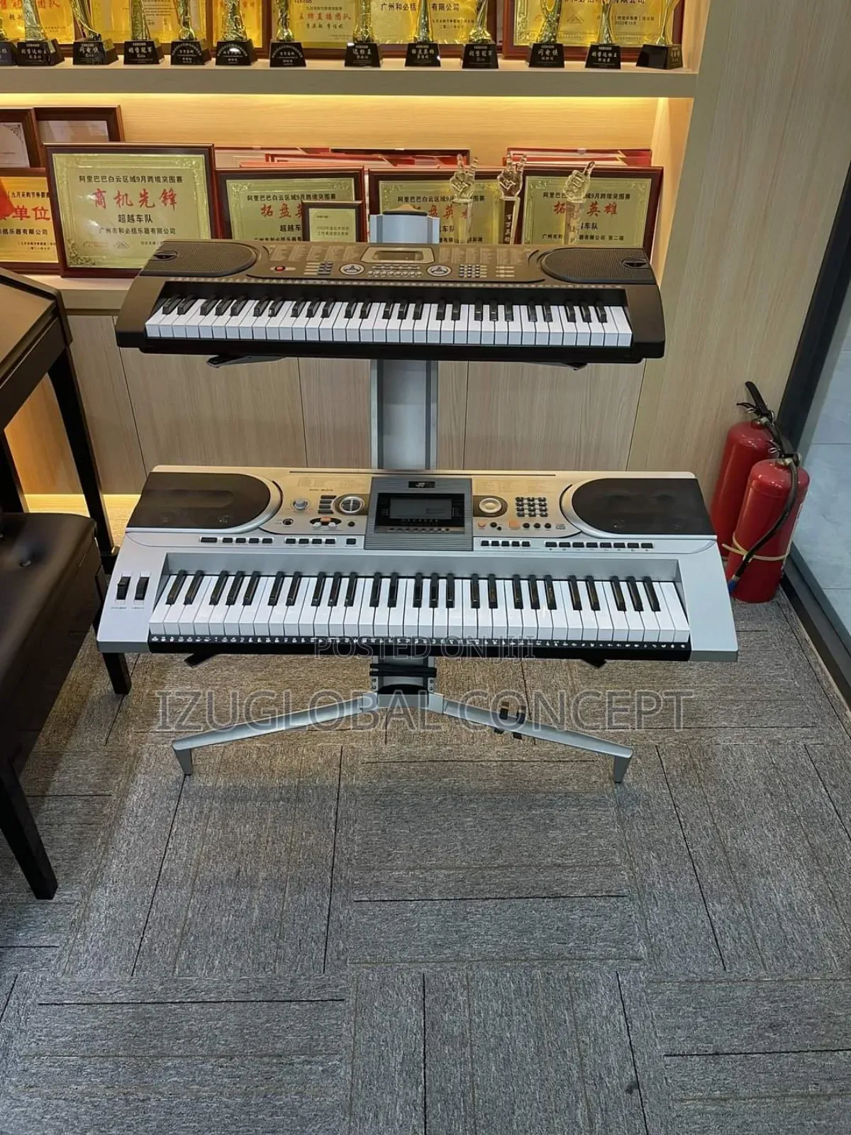 Professional Setps Double Keyboard Stand