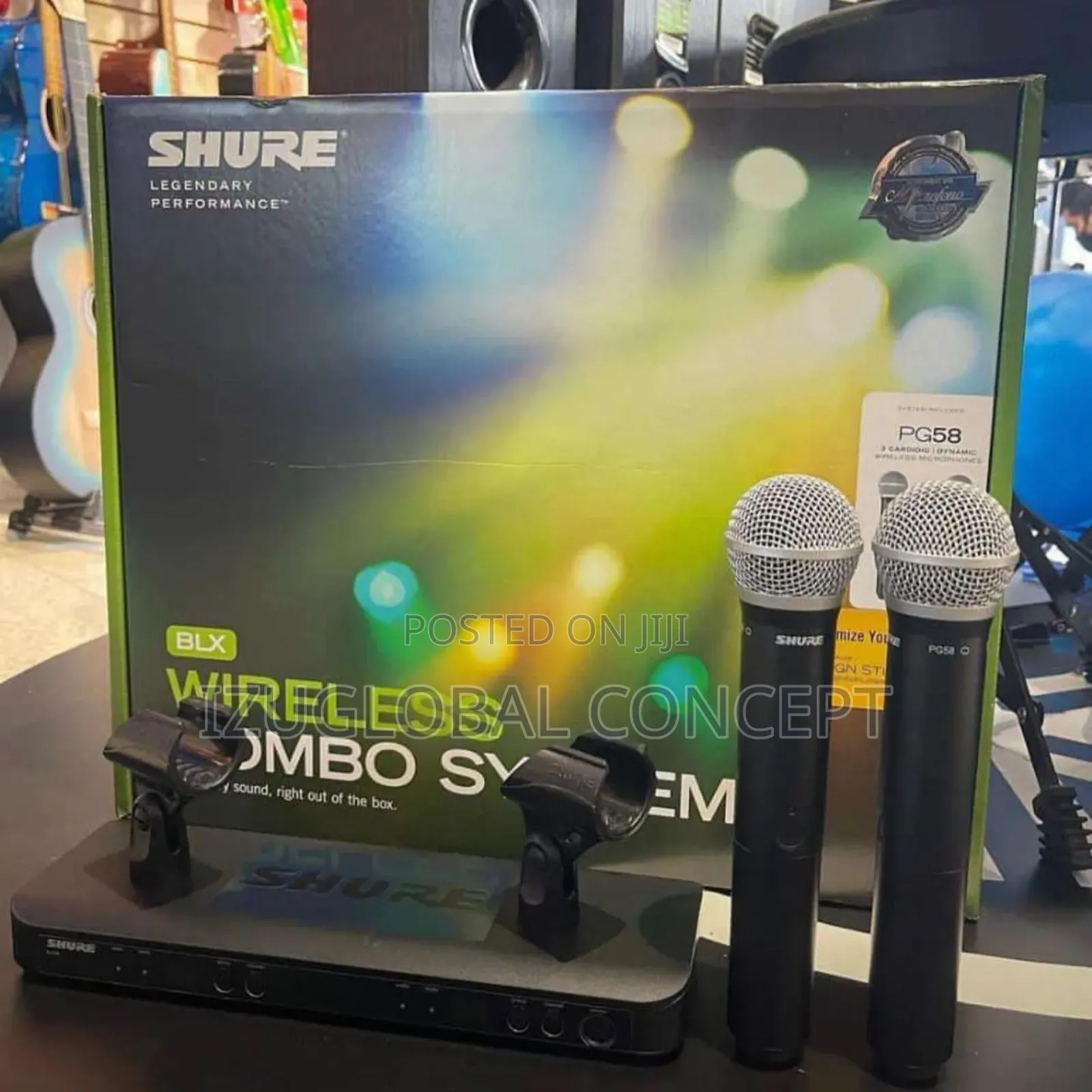 Shure BLX288/PG58 Wireless Mic- Perfect for Church, Vocals