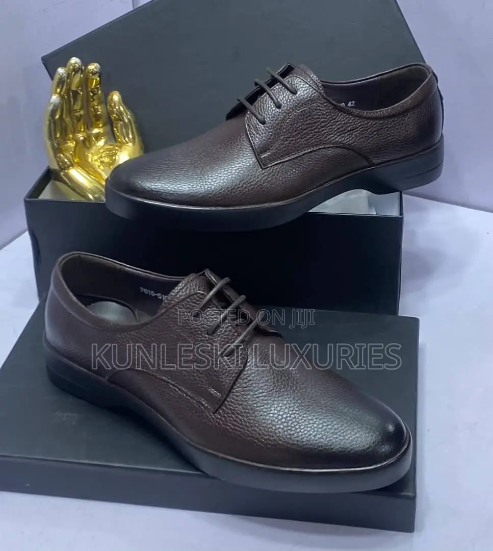 Original Prada Men Leather Lace Up Shoe Collection