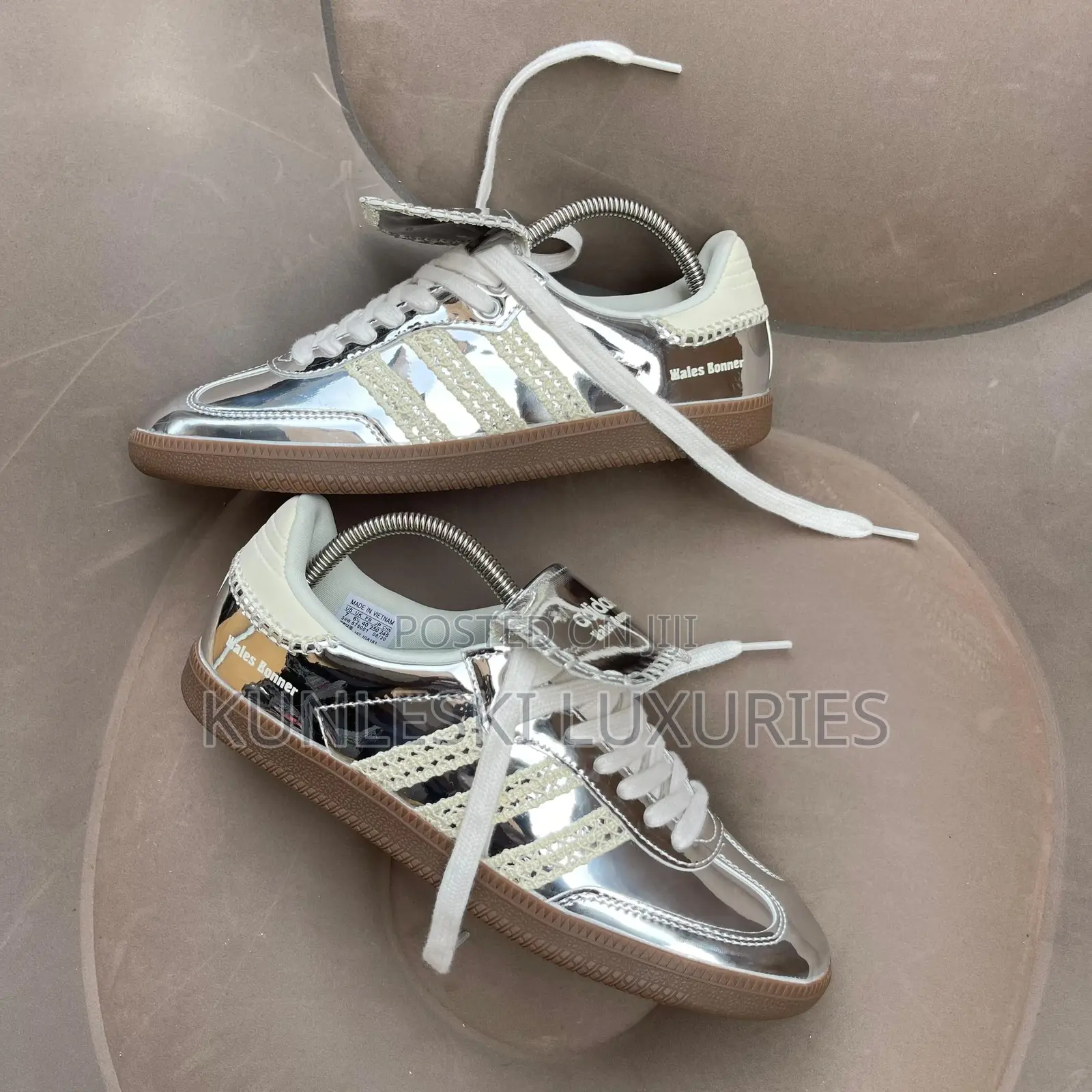 Original Adidas X Wales Bonner Sliver Samba Sneakers