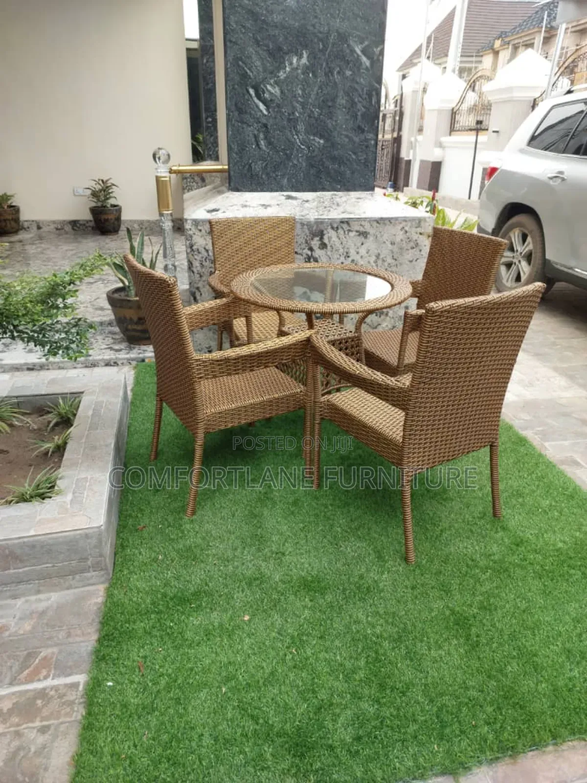 Rattan Outdoor Table and 4 Chairs