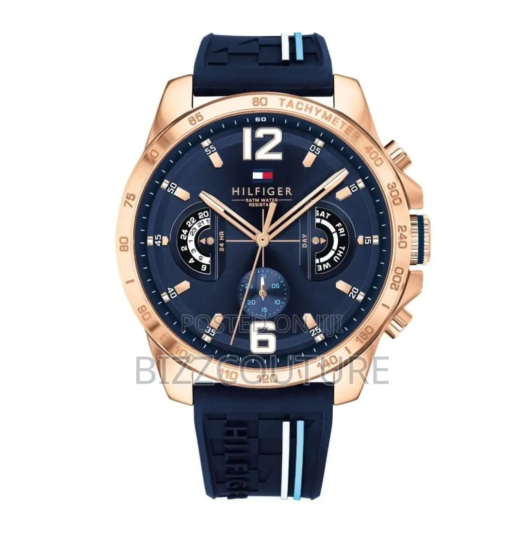 Original Hilfiger Chronograph Blue Dail Blue Rubber Watch