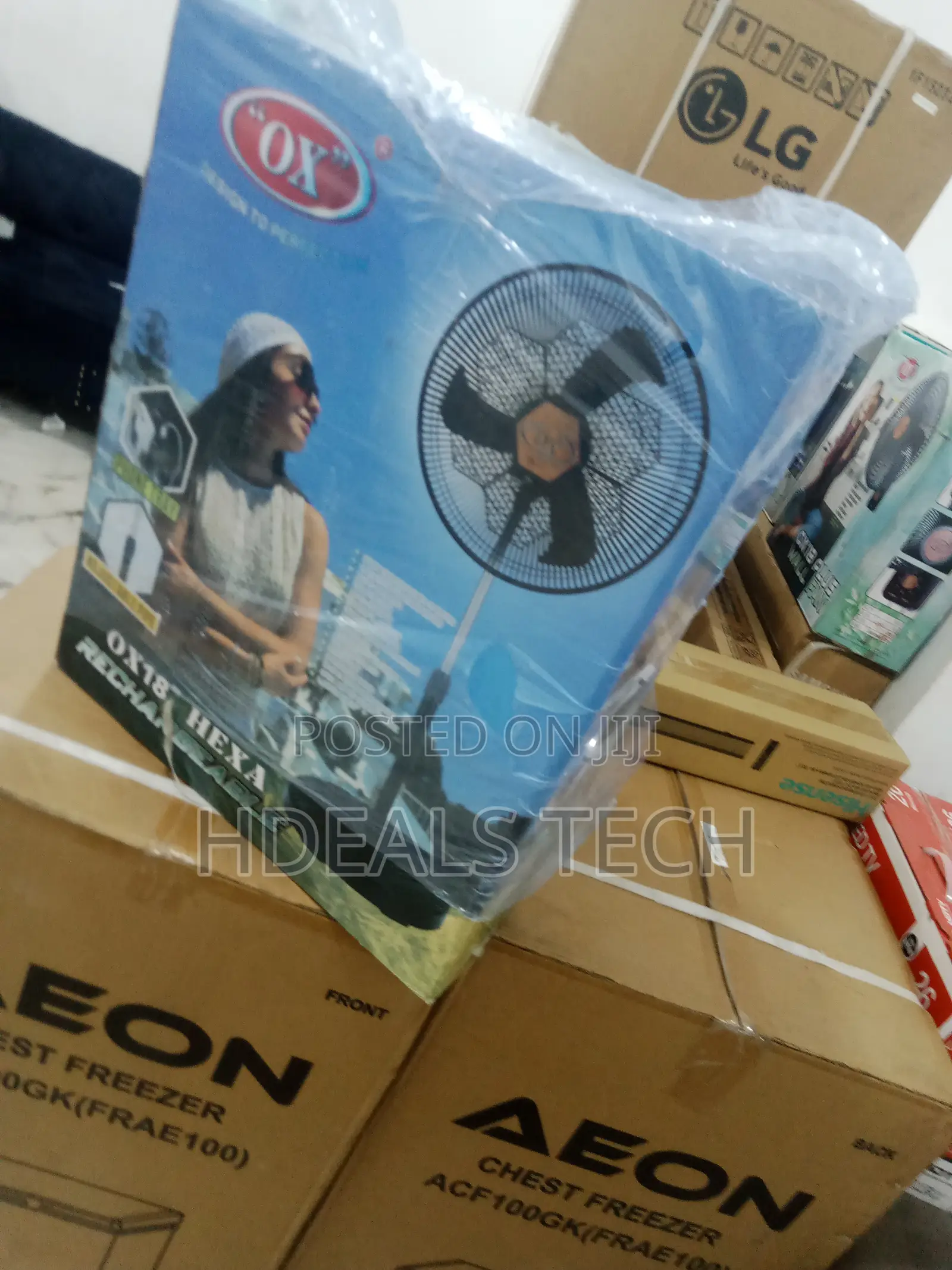Durable OX 18 Inches Rechargeable Standing Fan