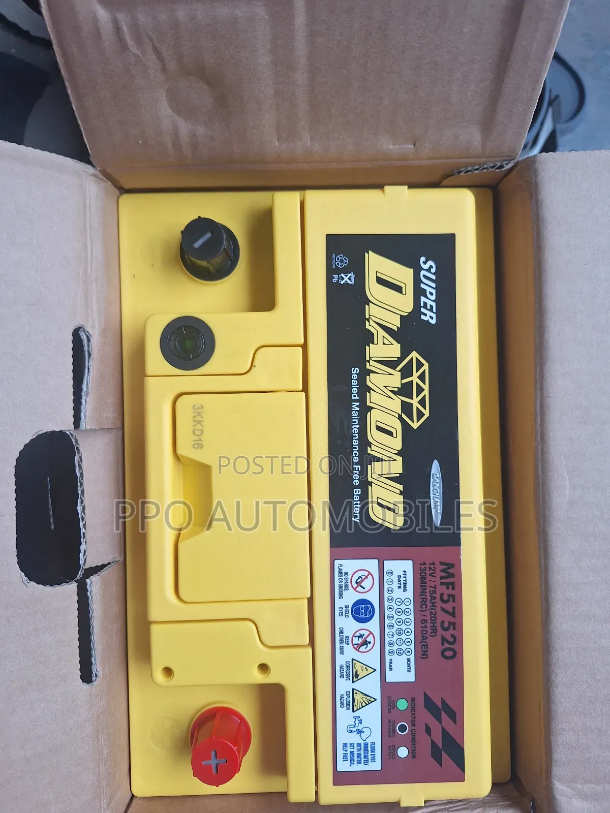 75ah 12v Diamond Korea Battery