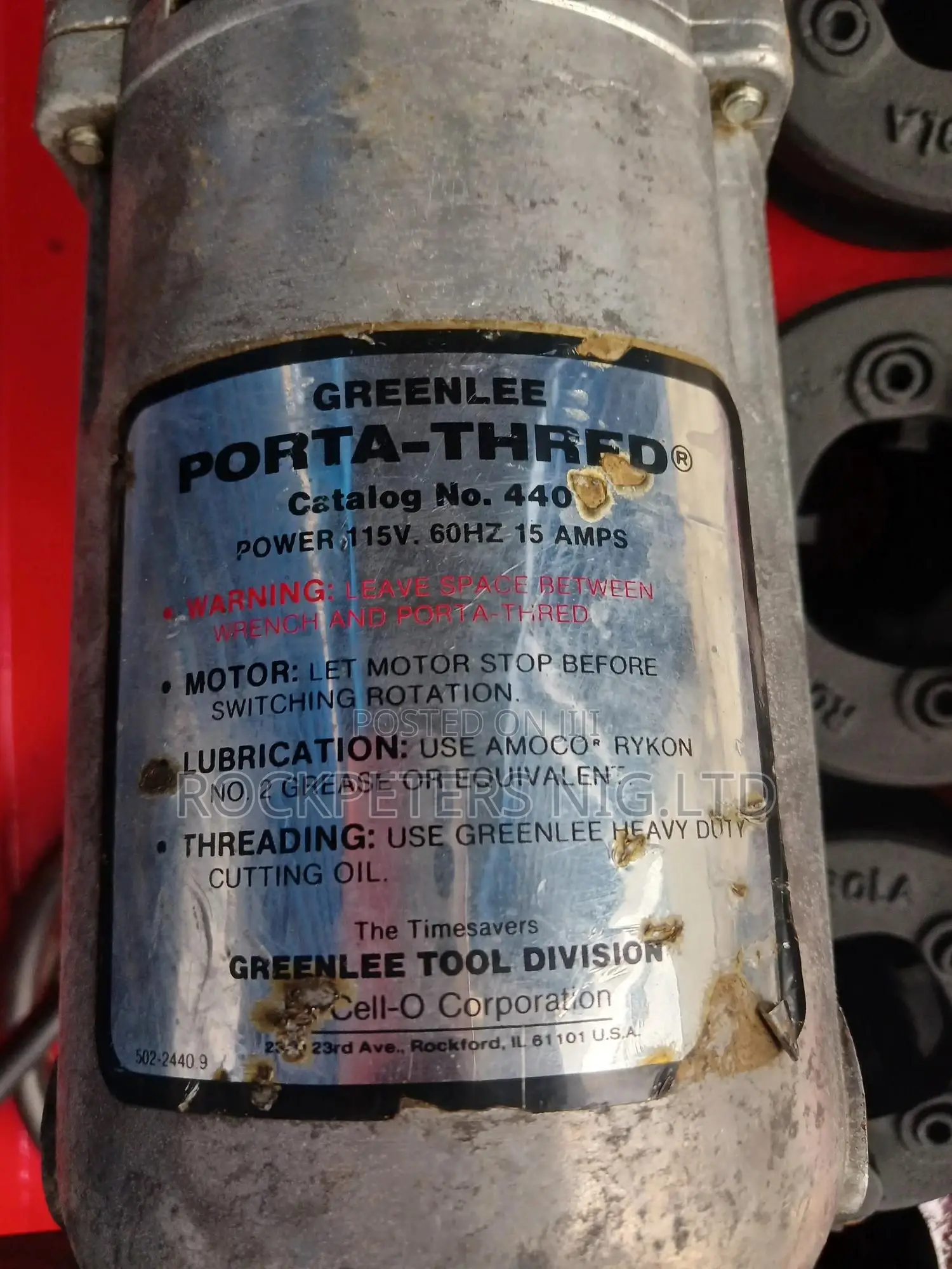 ROTHENBERGER Greenlee 440 Portable Pipe Threader