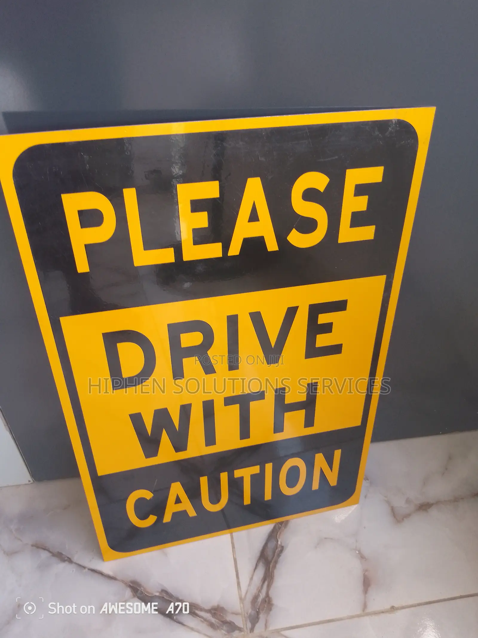 Aluminum Reflective Safely Please Drive With Caution