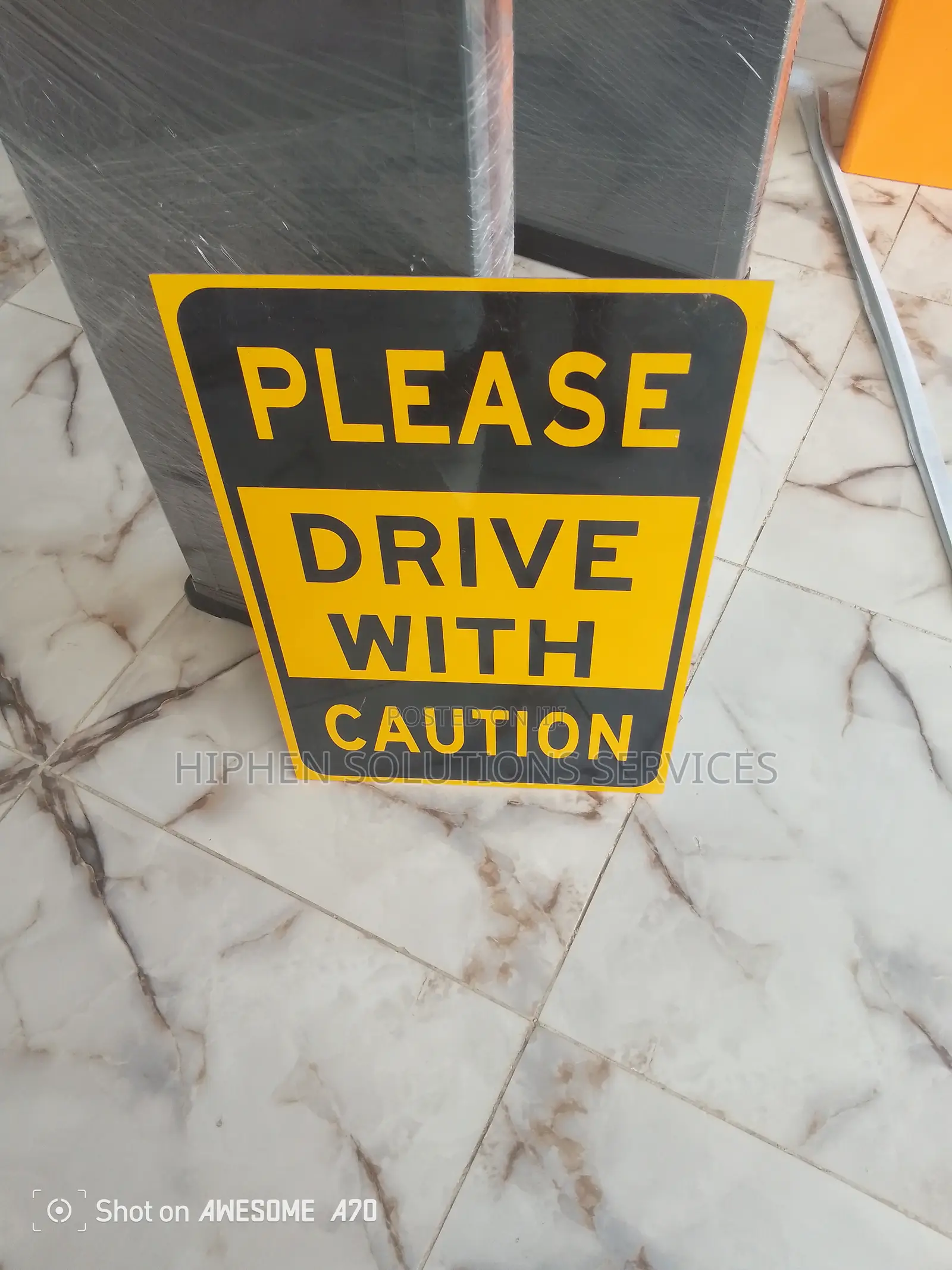 Please Drive Carefully Caution Safely Sign