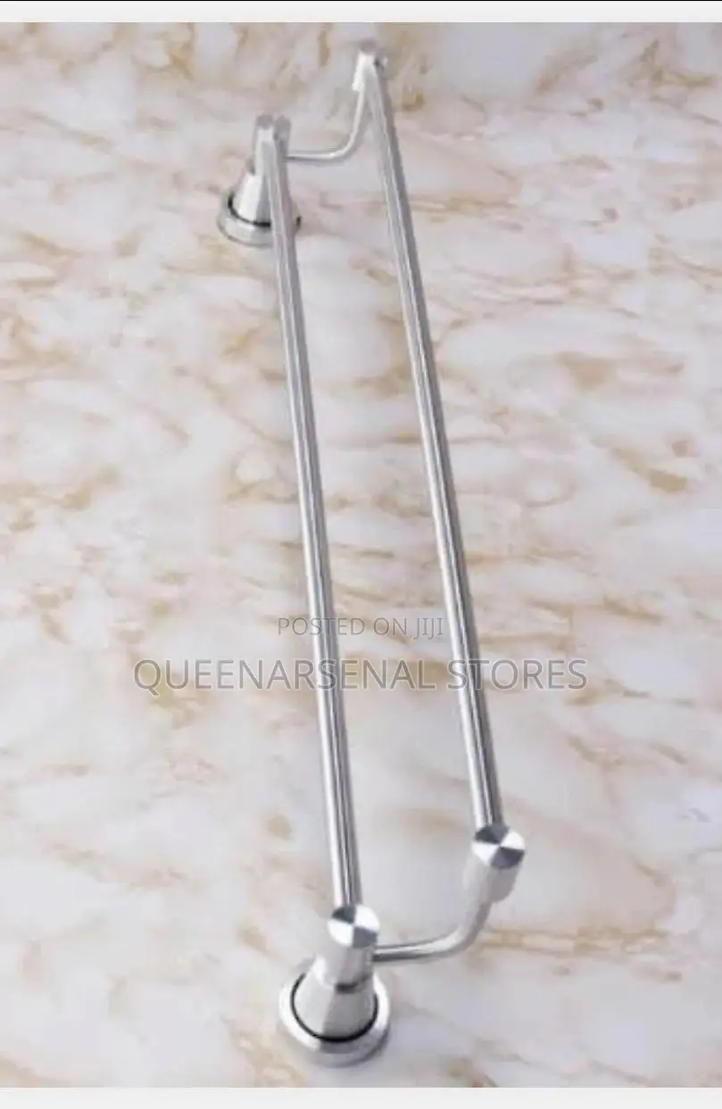 Aluminum Double Towel Rack 90cm
