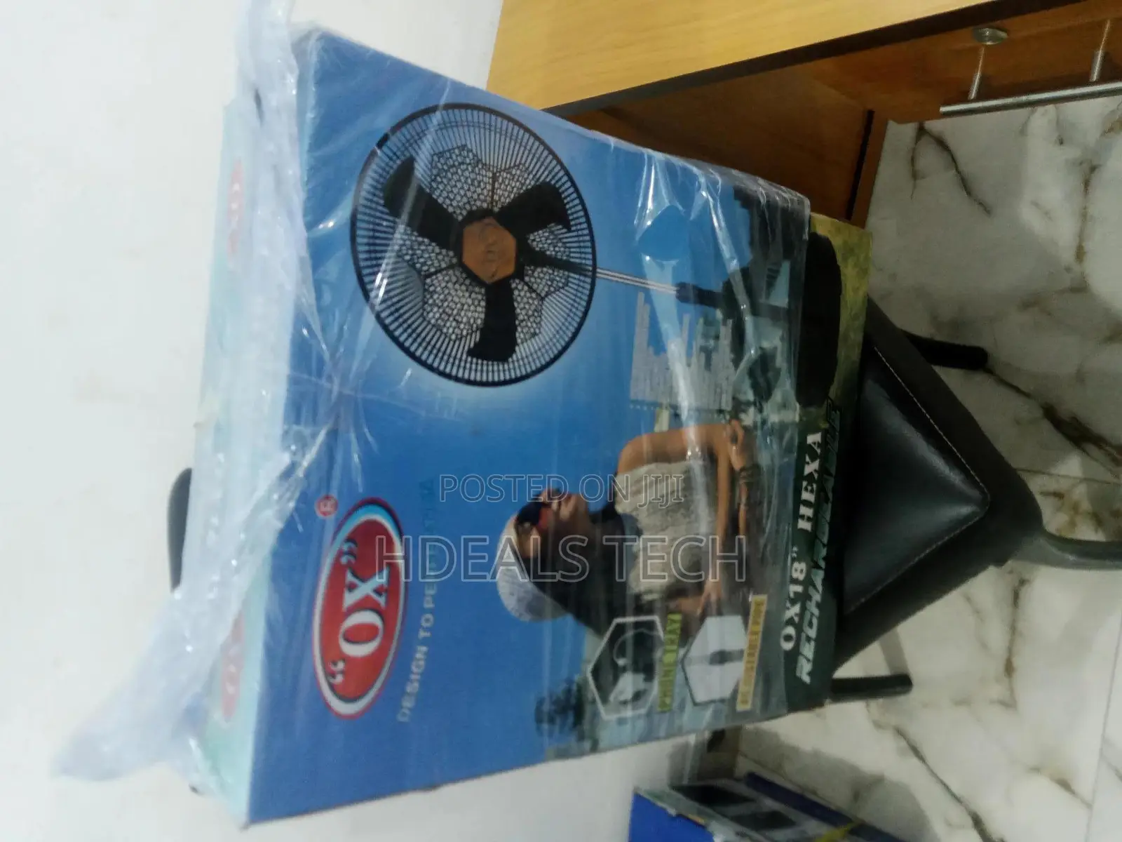 Super Quality 18 Inches OX Hexa Standing Fan-Rechargeable