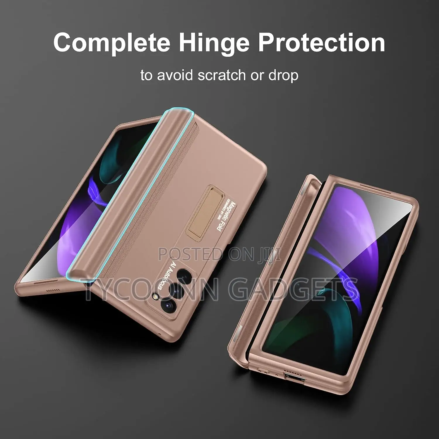 For Z Fold 5 Case Magnetic Hinge Protection Screen Protector