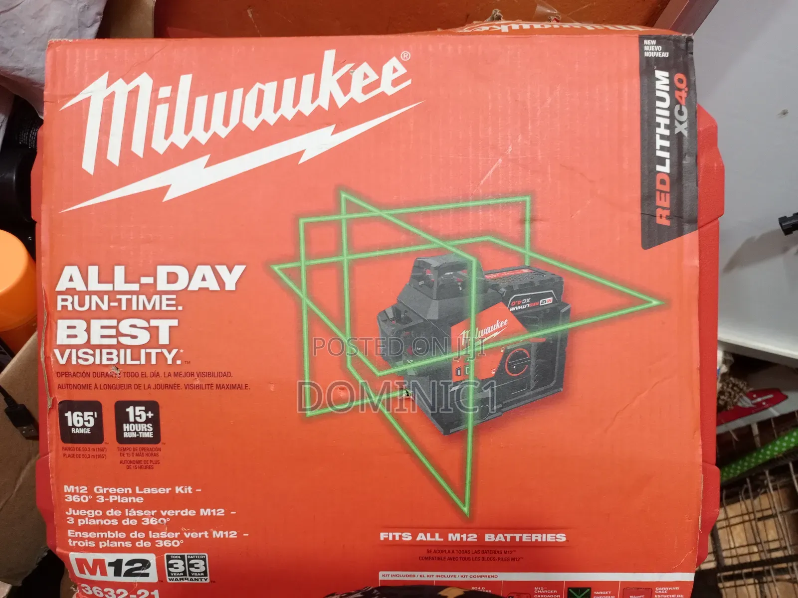 Milwaukee-12 Green Laser Kit-360-3 Plane