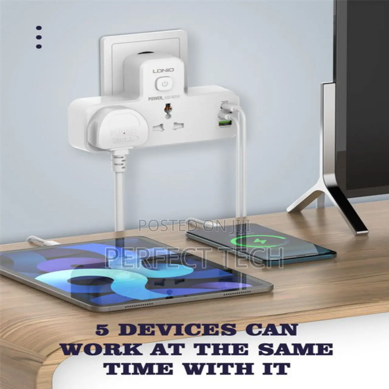 Ldnio 2 AC Outlets Portable Extension Power Socket SC2311