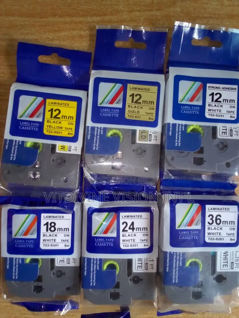 Brother 12mm Labelling Take Black on White