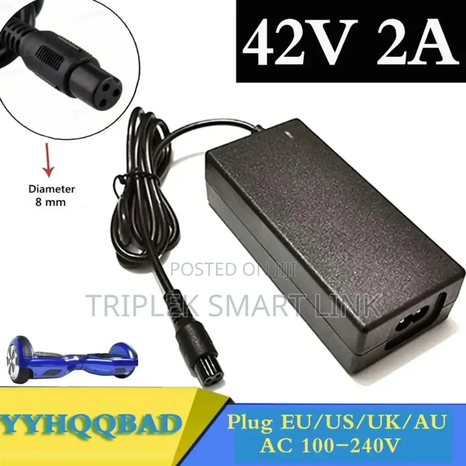 Hoverboard Charger 42volts 2amp With Uk Plug