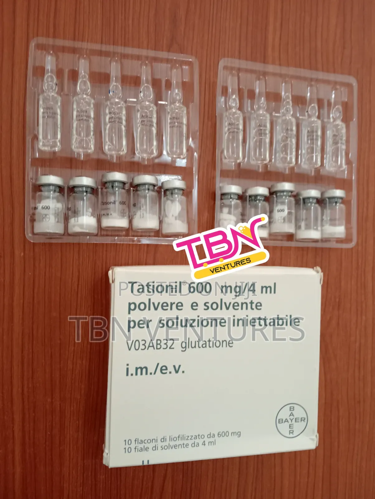 Tationil Glutathione 600mg / 4ml Saline Water Im-Iv