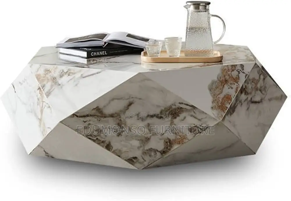 Marble Metal Coffee Table Artistic Sense Light Luxury