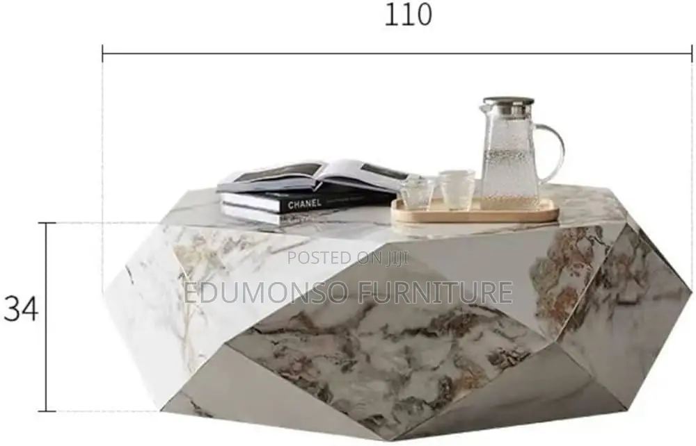 Marble Metal Coffee Table Artistic Sense Light Luxury